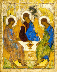 Икона Святой Троицы, иконописец прп. Андрей Рублёв, ред. фото: Владимир Ветер